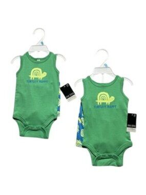 NWT Okie Dokie 6 Month Boy's Matching Turtle Summer Shorts Sets for Twins